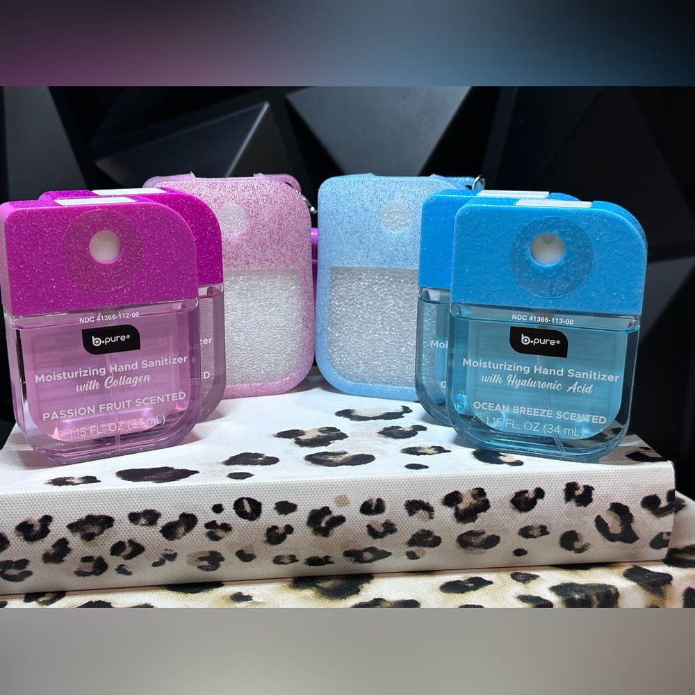 Hand Sanitizer Set - Pink, Blue, and Clear